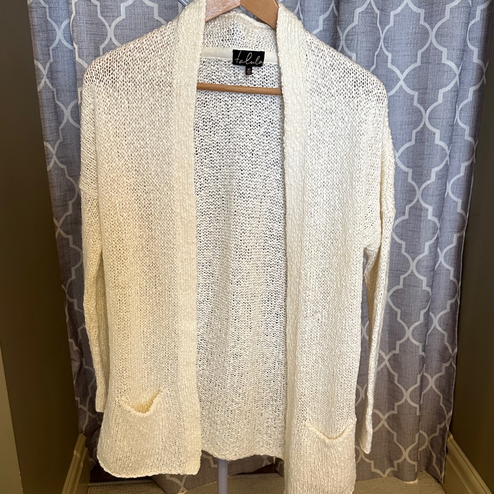 Aritzia Talula Cream Knit Cardigan